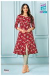 Daisy Vol 2 By Mcm Pure Cotton Printed A Line Flair Kurtis Exporters In India
